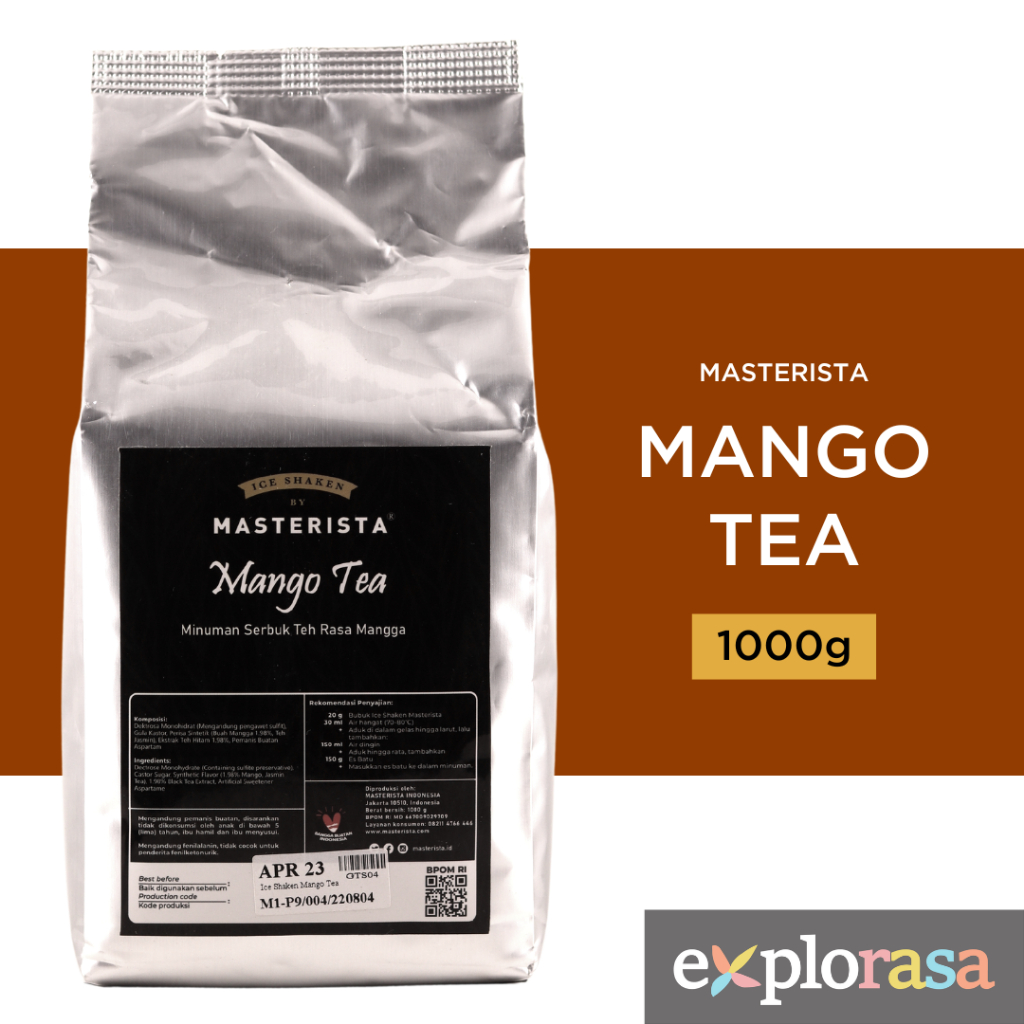 

Bubuk Minuman Masterista - Ice Shaken Mango Tea 1Kg