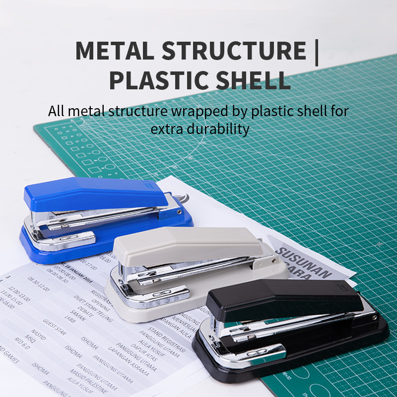 Deli Rotary Stapler Staples Putar 3 Arah 24/6 &amp; 26/6 25 Lembar, Mudah Digunakan E0414