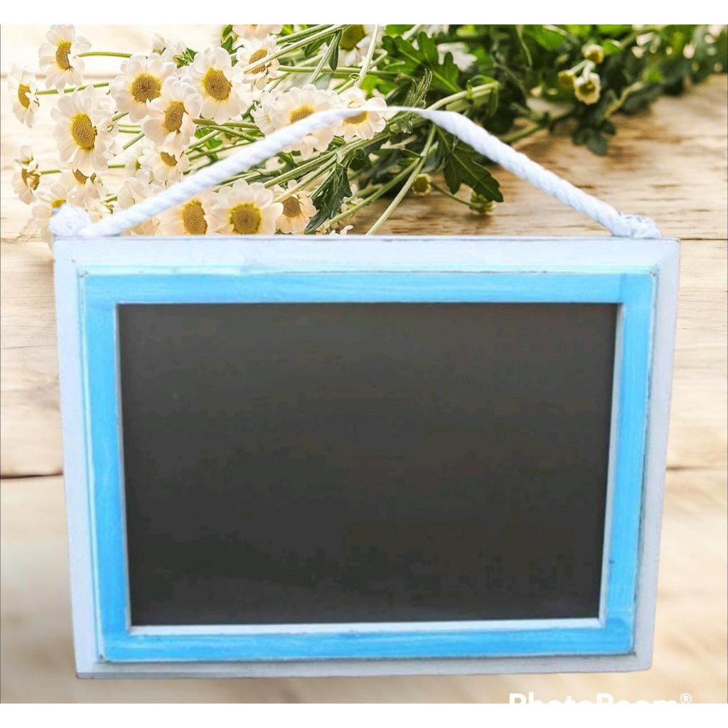 

papan tulis hitam kecil bahan kayu dengan tali gantung quality premium