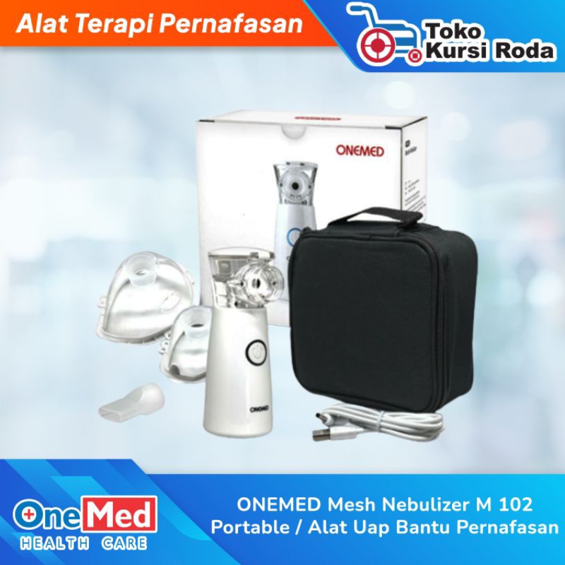 Mesh Nebulizer OneMed M 102 Portable / Alat Uap Bantu Pernafasan Asma