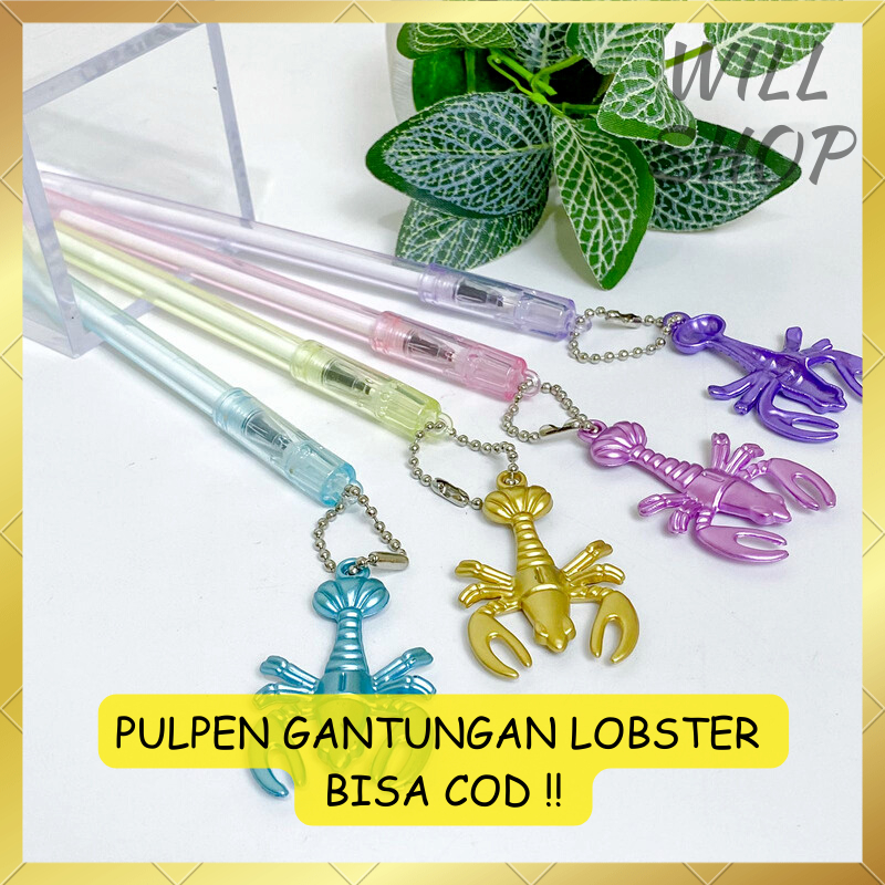 

GROSIRAN PULPEN GANTUNGAN RANTAI BENTUK LOBSTER / PEN GANTUNGAN HEWAN LAUT / / PEN GEL MURAH ALAT TULIS TERBARU UNIK TINTA HITAM