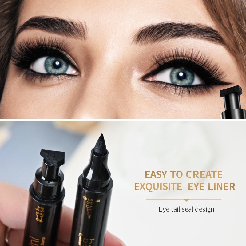 2in1 EYELINER STAMP - Wing Eyeliner Liquid Waterproof Stamp Eyeliner 2 in 1 Eyeliner Spidol