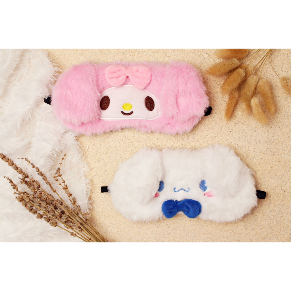 Penutup Mata Tidur Characters Sanrio Bulu Halus Rasfur Bahan Lembut Masker Mata Sleeping Eye Mask Eyesmask Travel