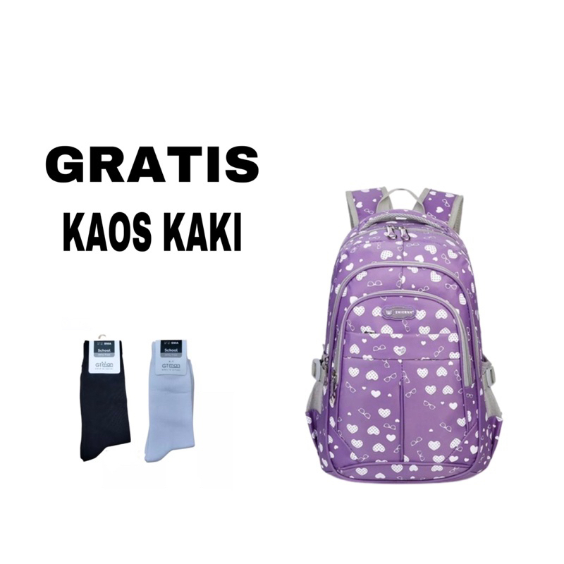 RASTA_BAGS17 - Tas Ransel Sekolah Anak Perempuan Cewek Wanita TK SD SMP SMA Fashion Korea Karakter Lucu Import