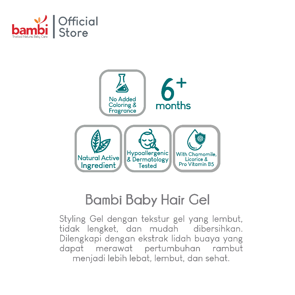 Bambi - Baby Hair Gel - Gel Rambut Bayi - Pomade Anak