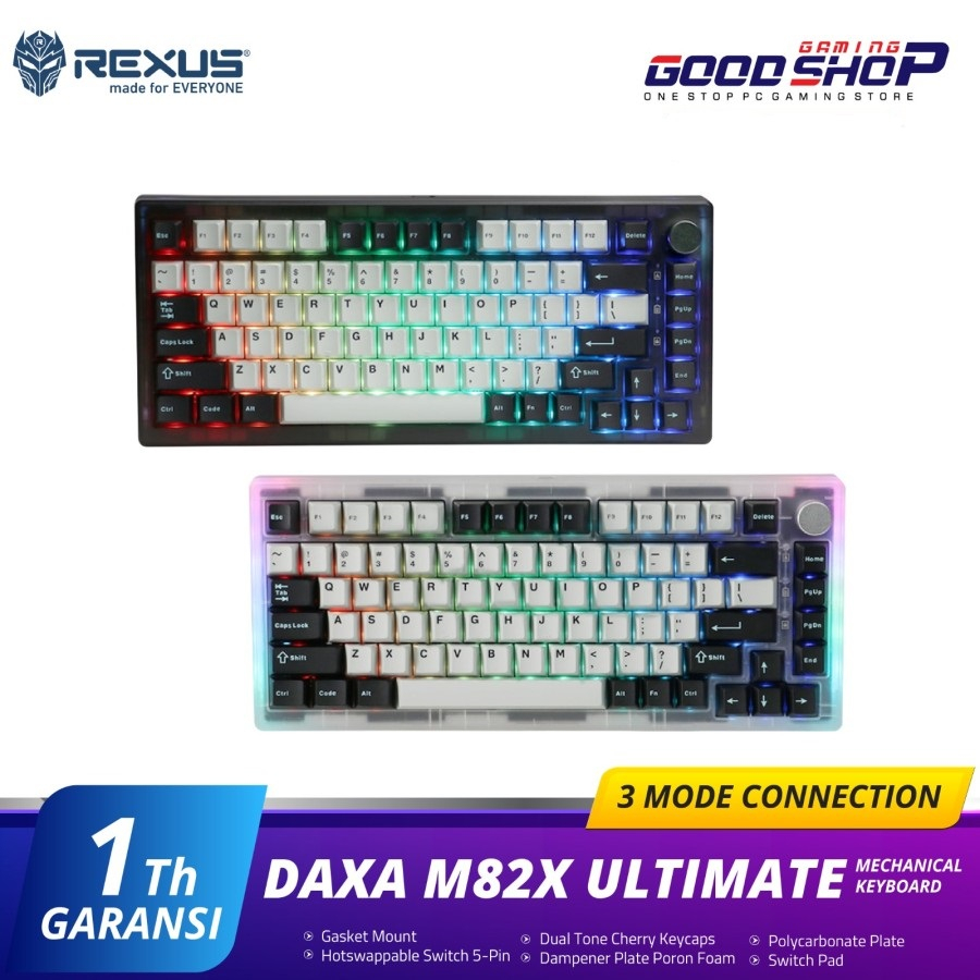 Rexus Keyboard Gaming Mekanikal DAXA M82X Ultimate