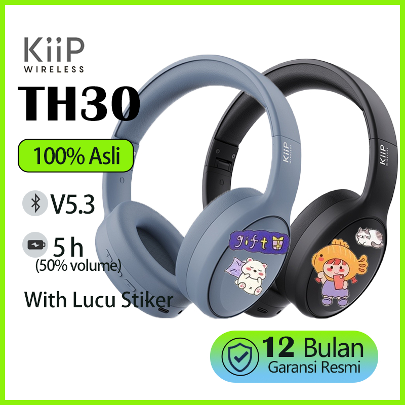 KiiP Wireless TH30 Headphone Bluetooth Wireless Headset Earphone V5.3