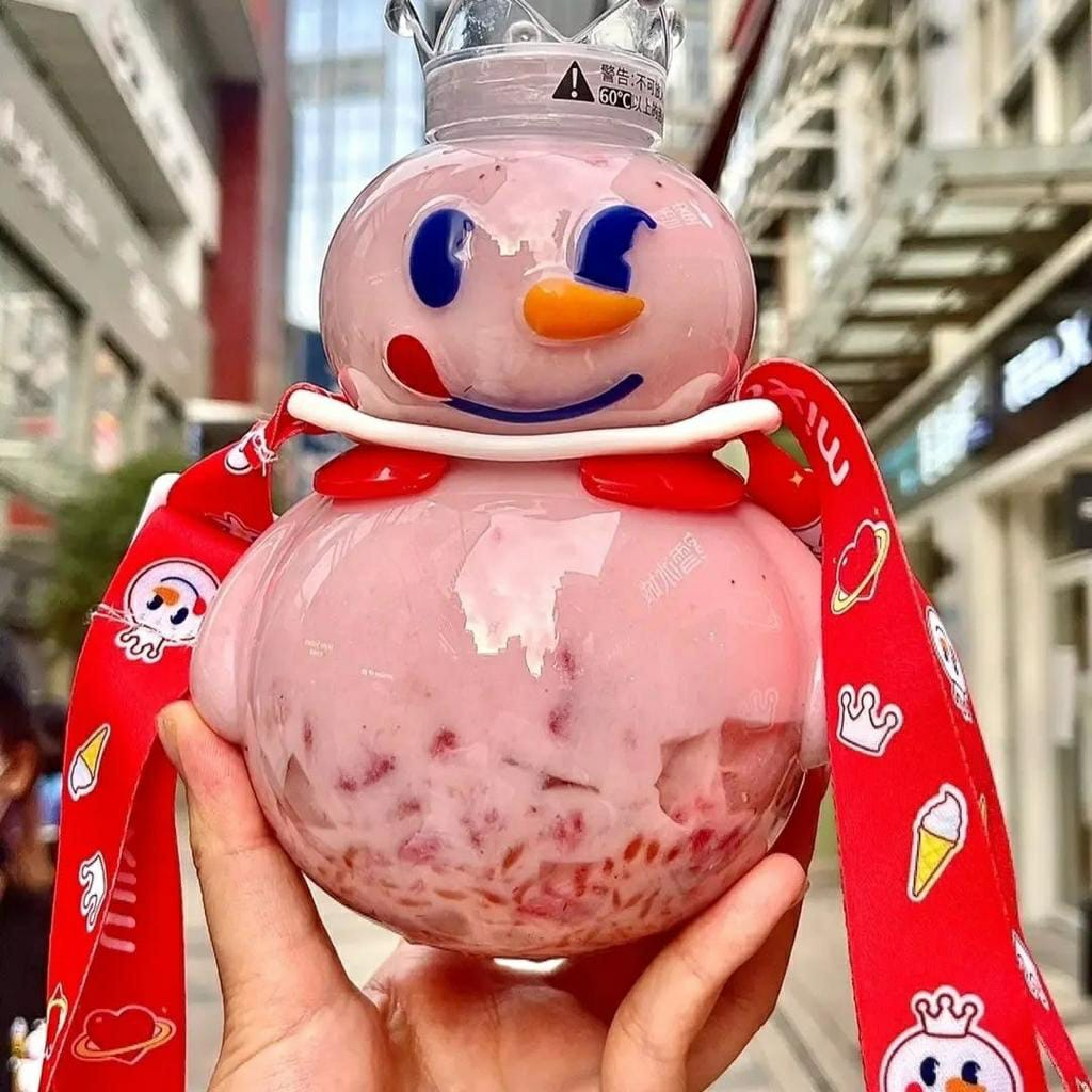 botol minum mixue snow king 700 ml tumblr botol mixue lucu