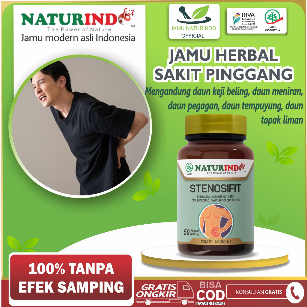 Obat Herbal Sakit Pinggang Saraf Kejepit Stenosifit Naturindo