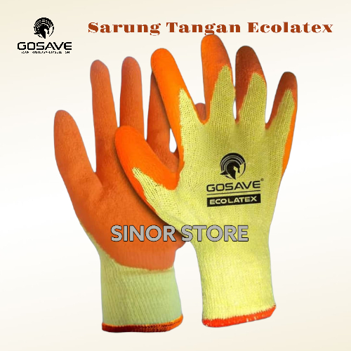 Sarung Tangan Kombinasi Katun Karet Latex Sarung Tangan Safety Heavy Duty Grip Anti Slip