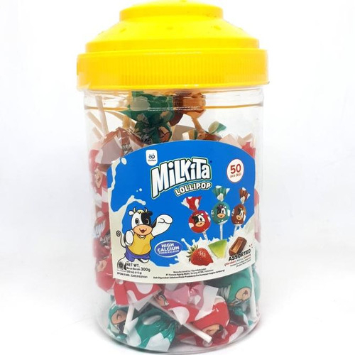 

Milkita Permen Susu Lollipop Toples Isi 50PCS || Free Bubble Wrap