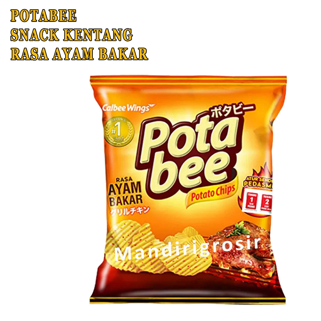Potato Chips* Potabee Snack* Ayam Bakar* 68g