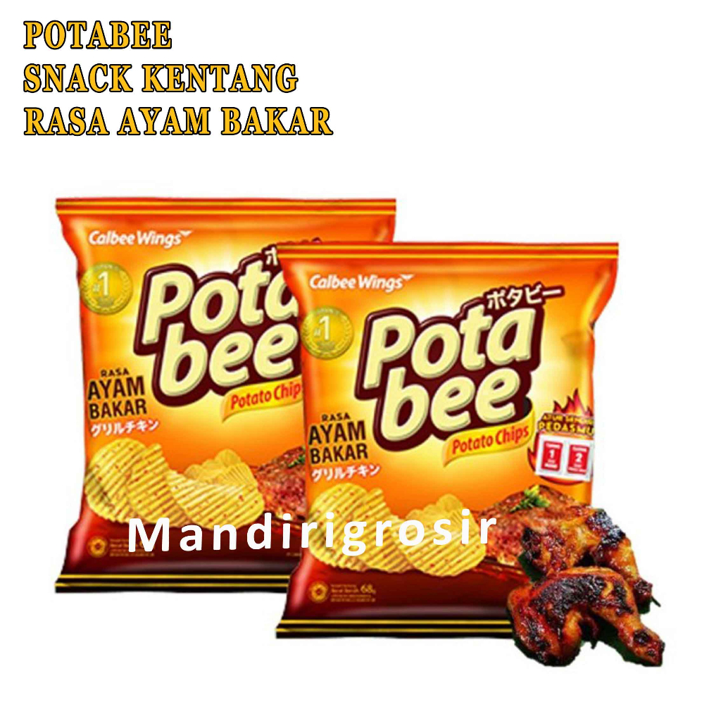 Potato Chips* Potabee Snack* Ayam Bakar* 68g