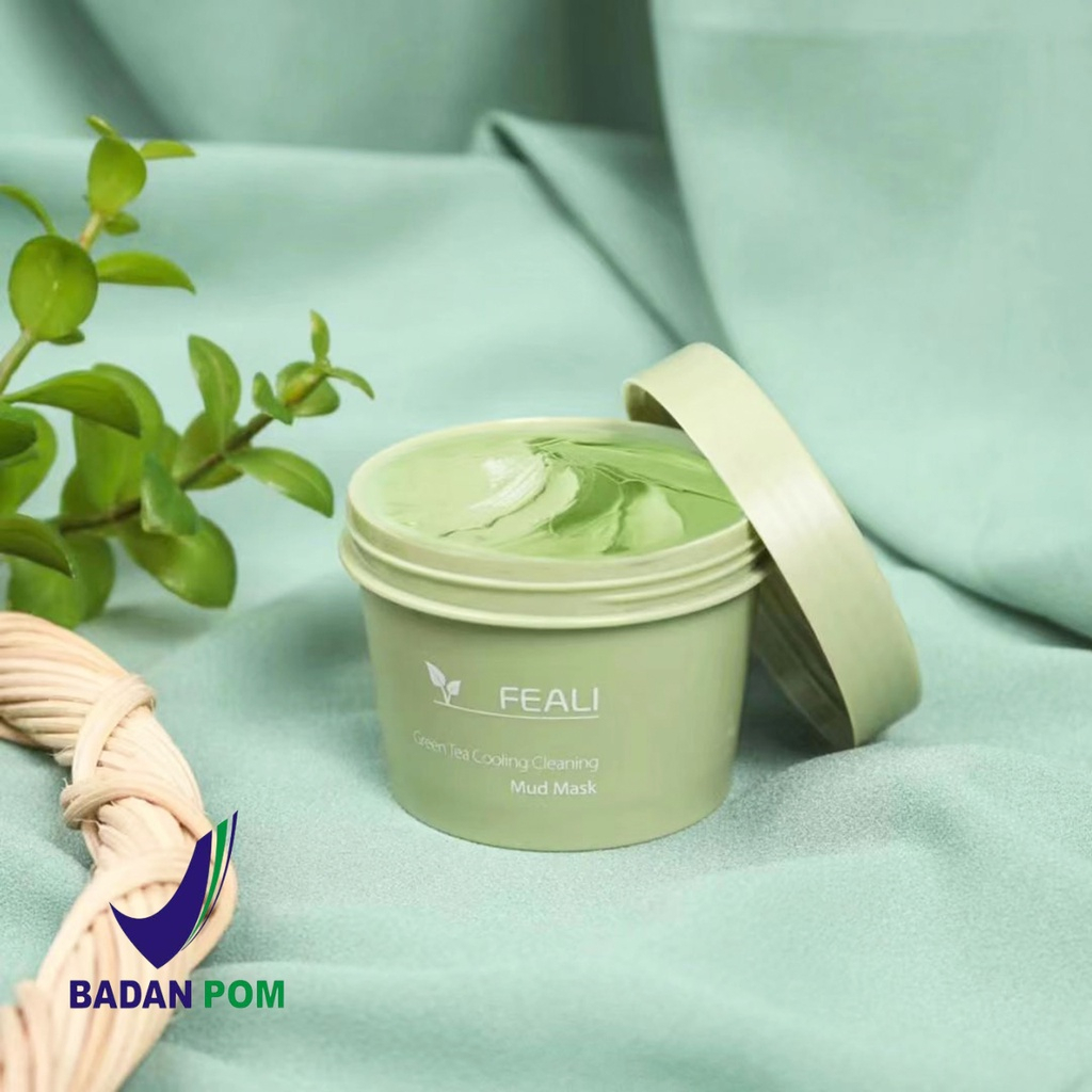 FEALI Green Tea Clay Mask Masker Wajah Green Tea Pore Clean Clay Mask - Masker Clay Mask 100gr