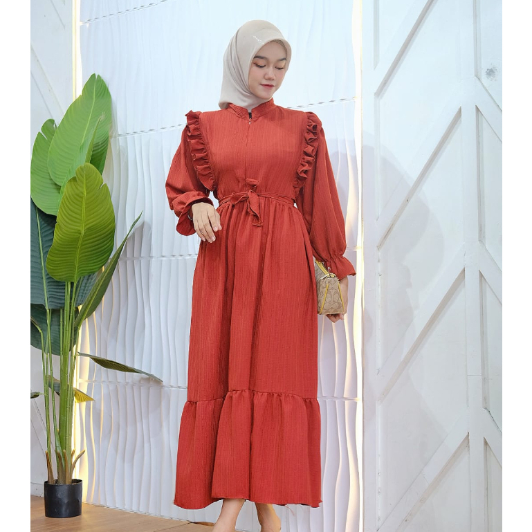 Ledira Dress Crinkle Lady Crush - Gamis Babat Lady Crush Busui