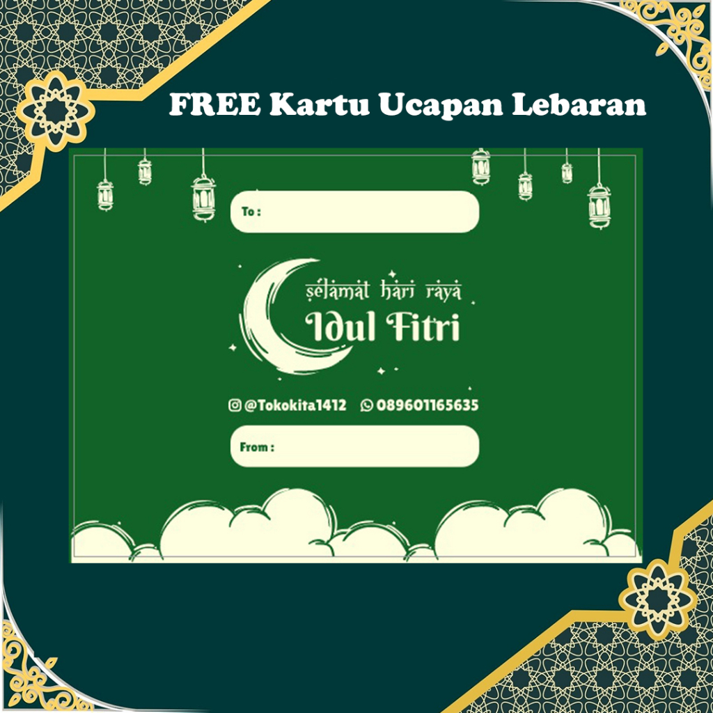 Paket Coklat Hampers Lebaran isi 4 Free Kartu Ucapan