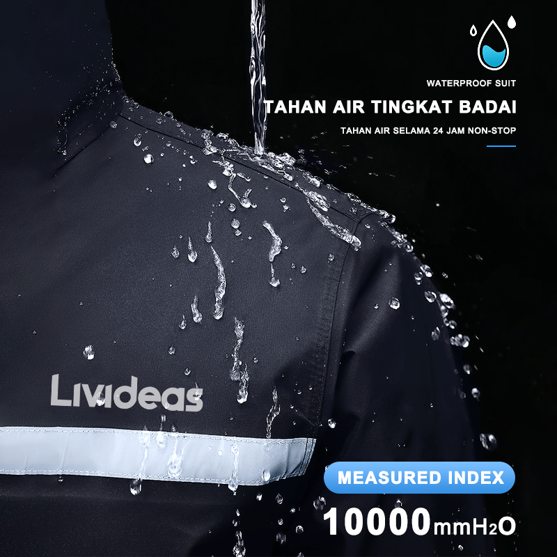 Livideas JAS HUJAN, Raincoat Terbaik Pria Wanita Anti Rembes Mocca