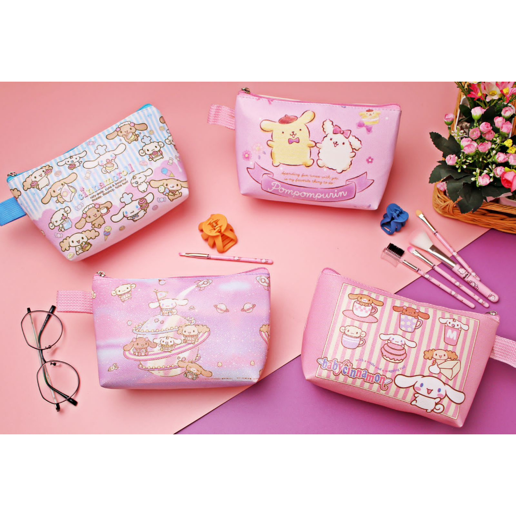 Dompet Kosmetik Besar Motif Sanrio Pouch Hp Uang Tempat Pensil Make Up Travel Serbaguna