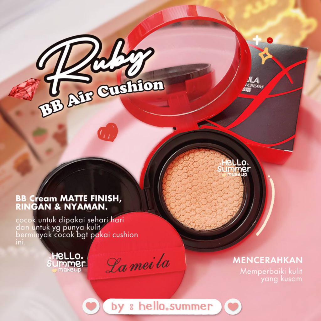 RUBY BB Air Cushion Cream Matte Finish Full Coverage Lameila 15g