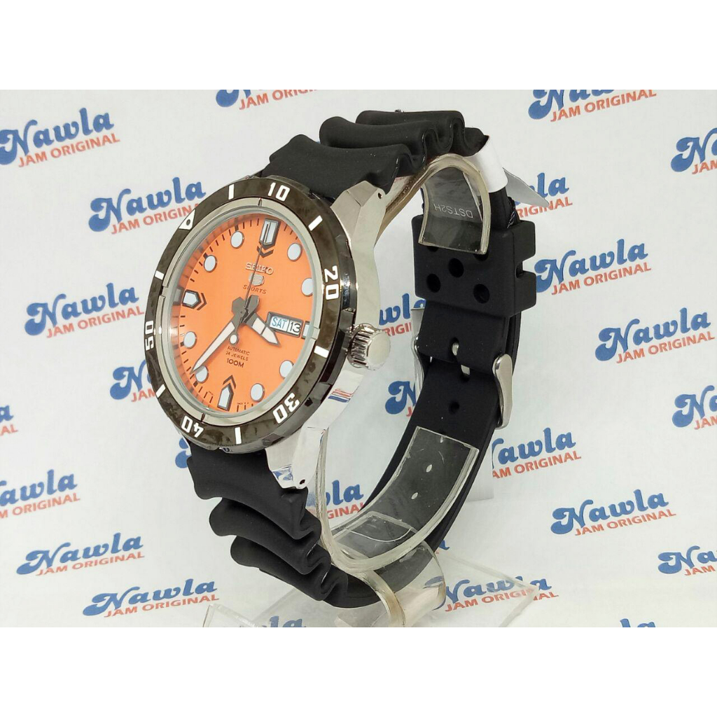 Seiko 5 Sports SRP675K1 Orange Dial - Jam Tangan Pria SRP675