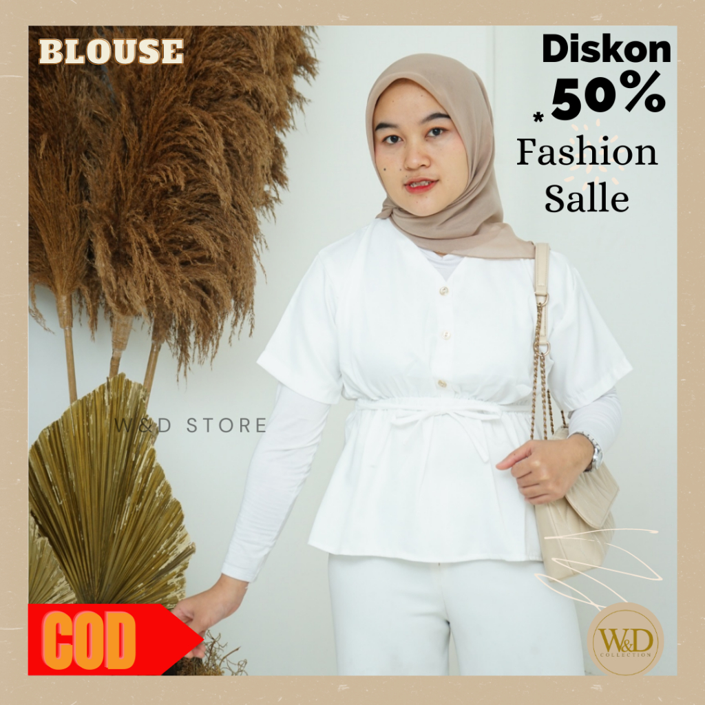 Blouse Wanita Polos Lengan Pendek Busui Moscrepe