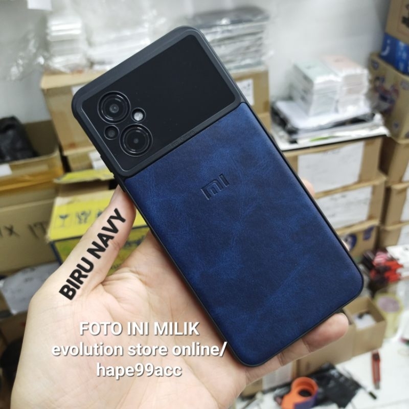 POCO M5S M5 5G soft case leather kulit cover slim