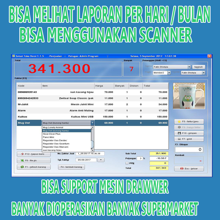 Aplikasi kasir toko supermarket aplikasi pos