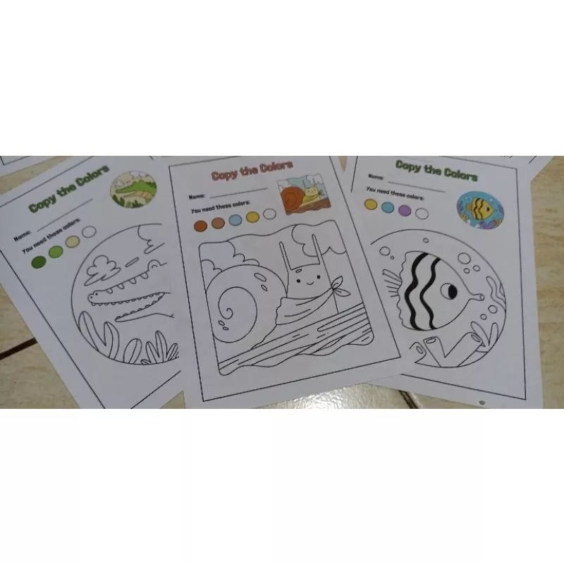 

Kertas mewarnai anak binatang lucu coloring animals - ukuran A5