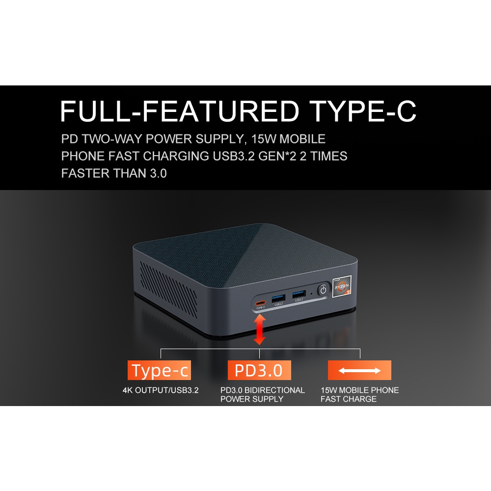 MOREFINE S500 PLUS - AMD Ryzen 5-5600H MINI PC