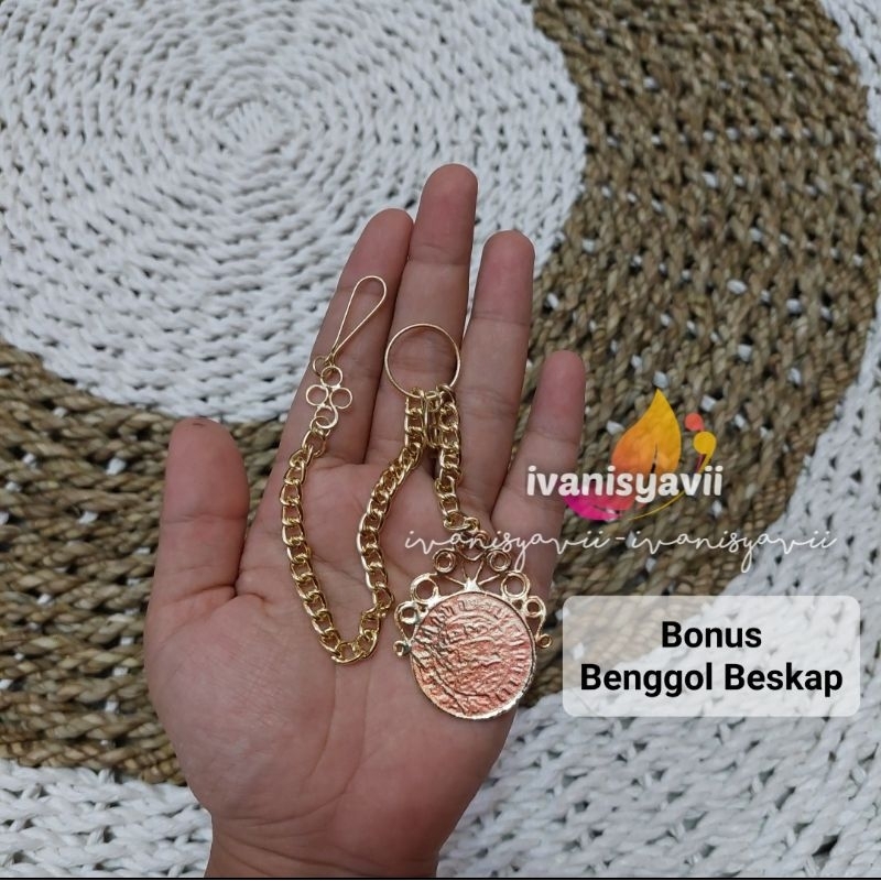 [1set] Baju Adat Jawa / Beskap, Jarik + Blangkon | Solo Bordir - Parang Matahari