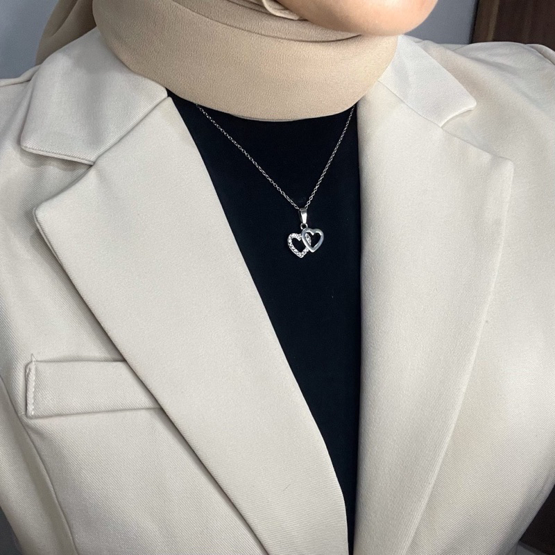 Kalung Titanium Wanita Terbaru Aksesoris Perhiasan Wanita Anti Karat Anti Luntur