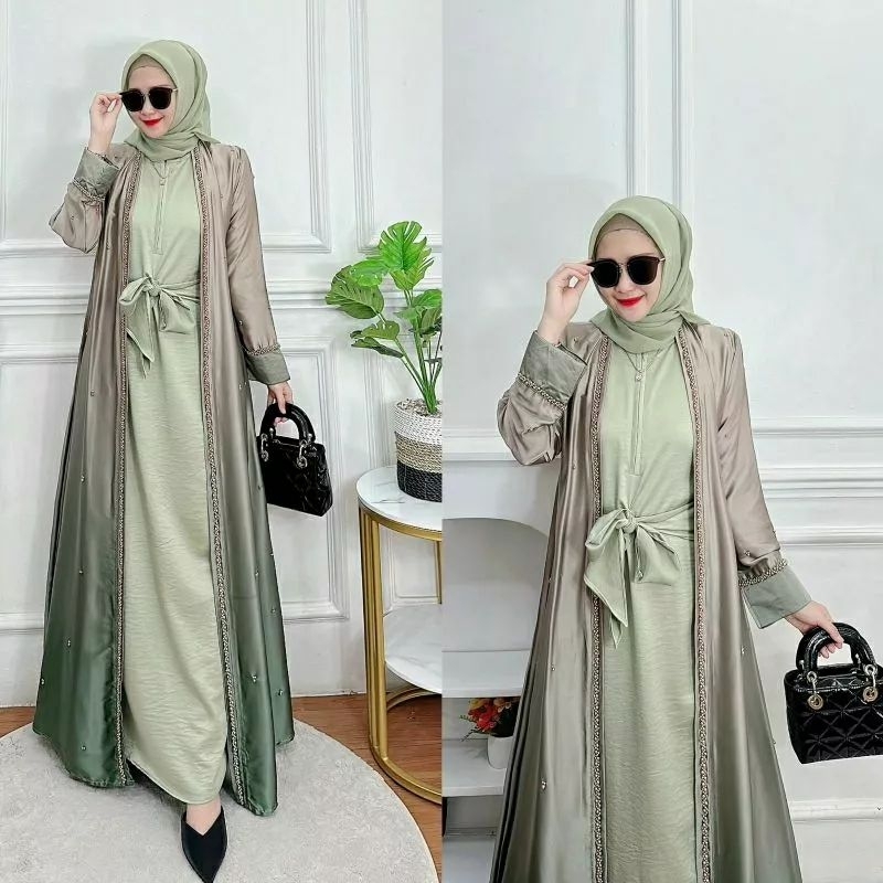 Abaya Outer silk/outer Shimmer/dress Shimmer/Jenna eid series/abaya cardi/abaya premium/abaya silk/a