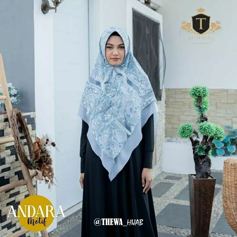 Khimar Syari Thewa "Andara Motif"