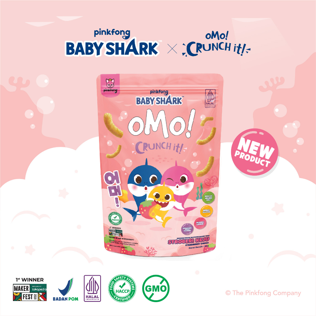 OMO! CRUNCH IT BABY SHARK STROBERI KEJU