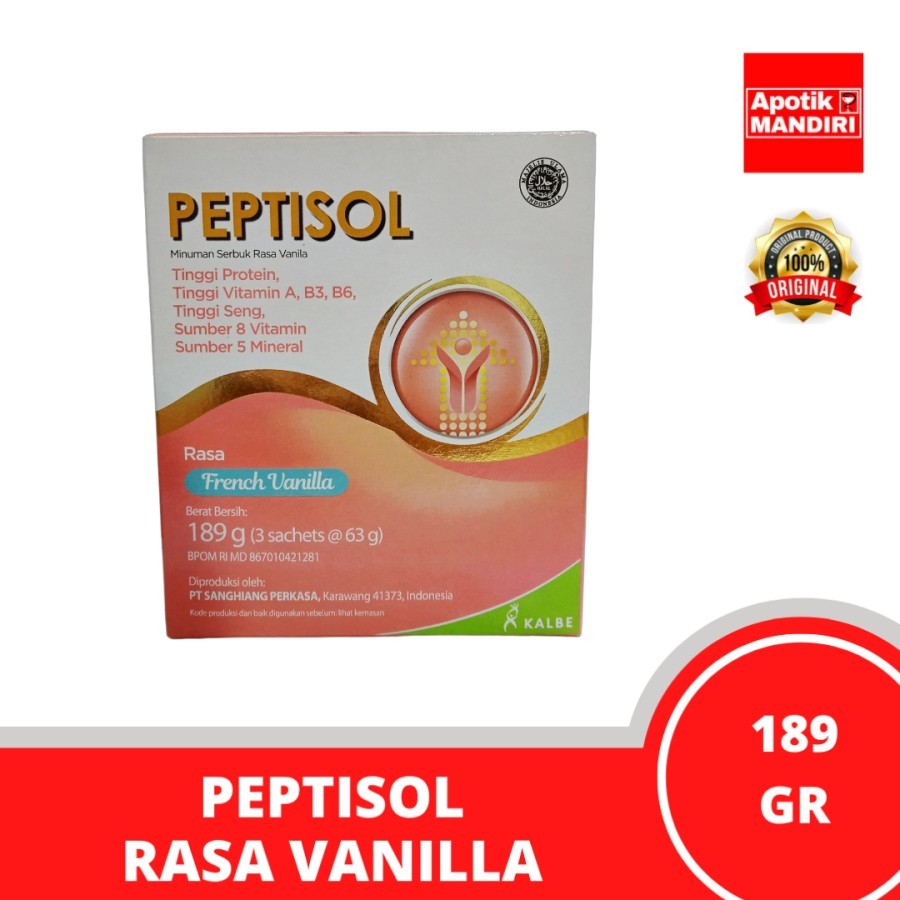 

PEPTISOL RASA VANILLA/COKLAT - 189 GR / MAKANAN DIET KHUSUS TINGGI PROTEIN