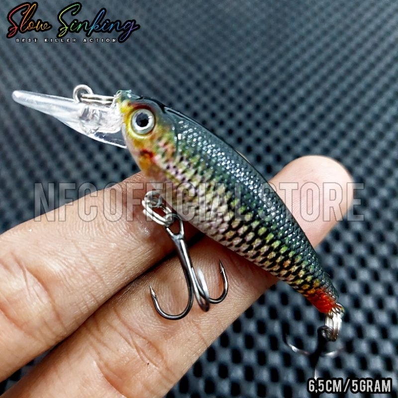 Lure Minnow Slow Sinking 6,5 cm 5 gram BEST KILLER ACTION