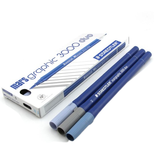 Spidol Bahan Denim Staedler Mars Graphic 3000 Duo Marker