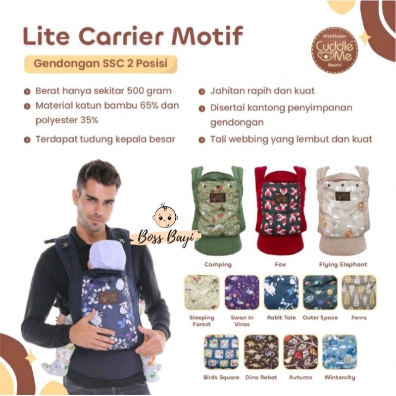 CUDDLE ME - LITE CARRIER / Gendongan Bayi