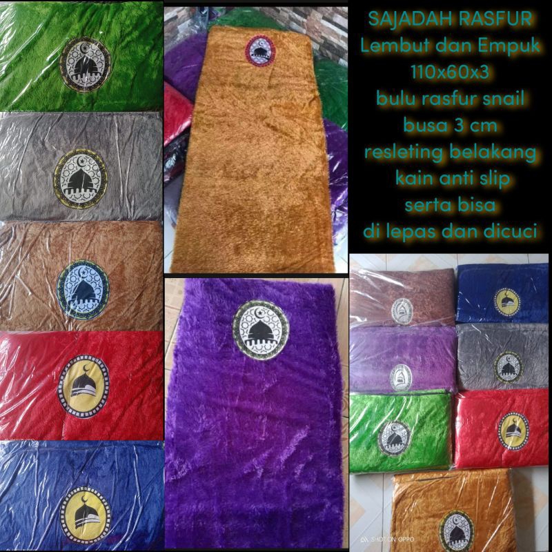 Sajadah Super Tebal Busa 4cm Sejadah Bulu Rasfur Empuk Lembut Tebal Alas Sholar Sajadah Murah