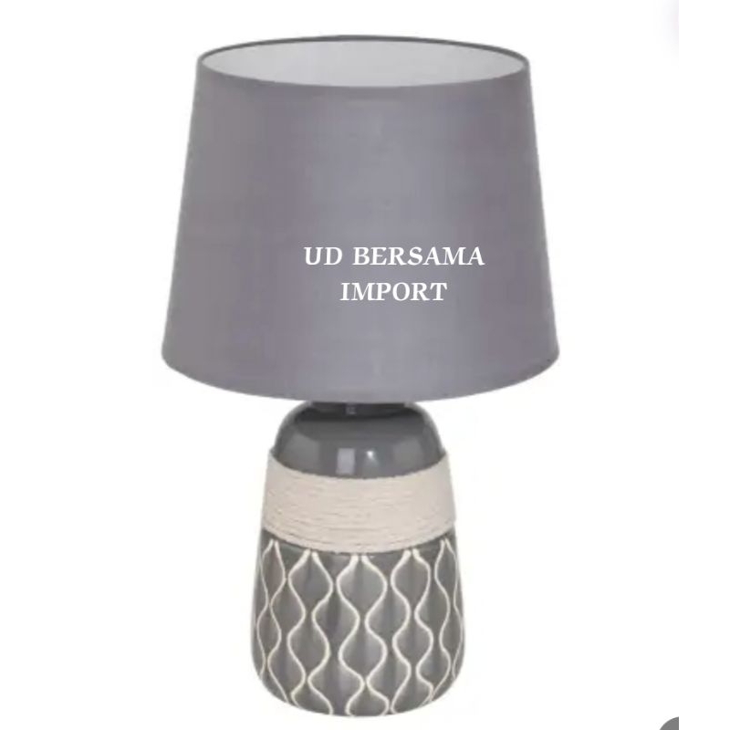 EGLO Lampu Meja Bellariva/Lampu Tidur/Lampu Dekorasi - AbuAbu