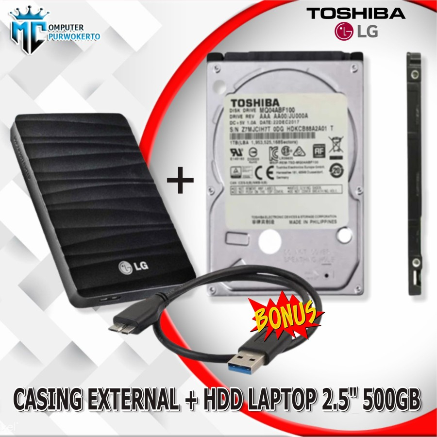 HDD HARDISK EXTERNAL EKSTERNAL LAPTOP 2.5&quot; 500GB BONUS KABEL USB 3.0