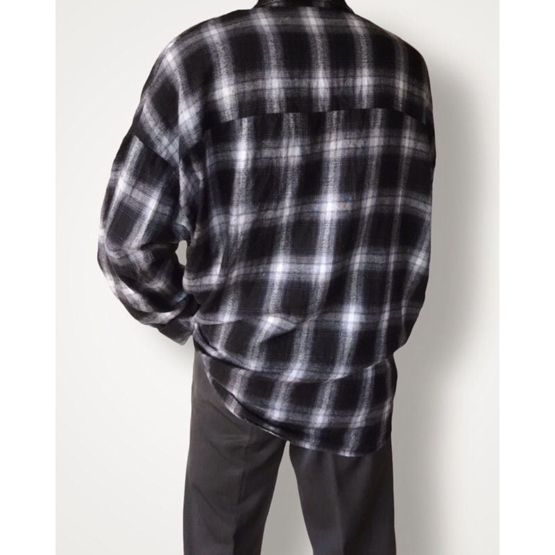 Veterano Flannel Black & White Oversized - XXL