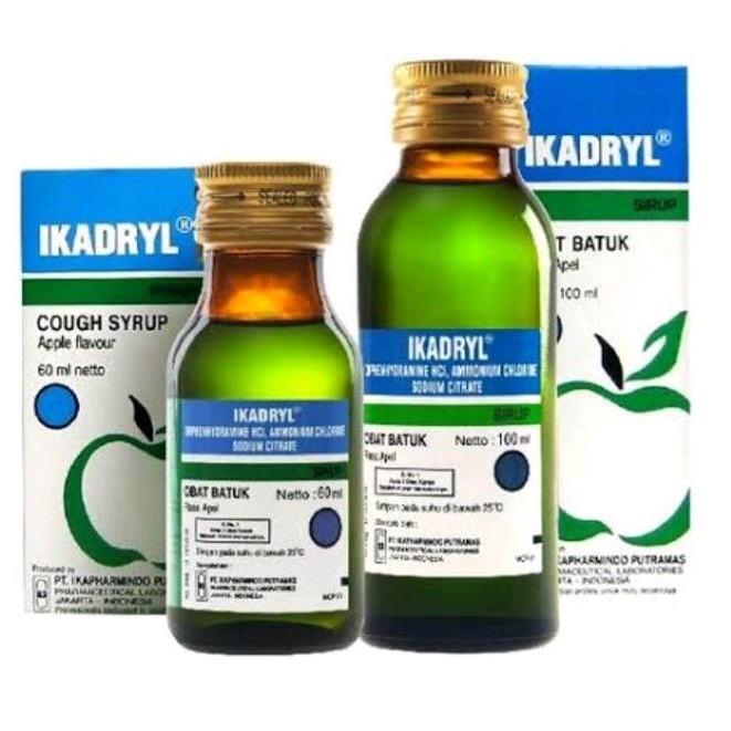 IKADRYL Sirup Batuk Berdahak Rasa Apel Anak dan Dewasa