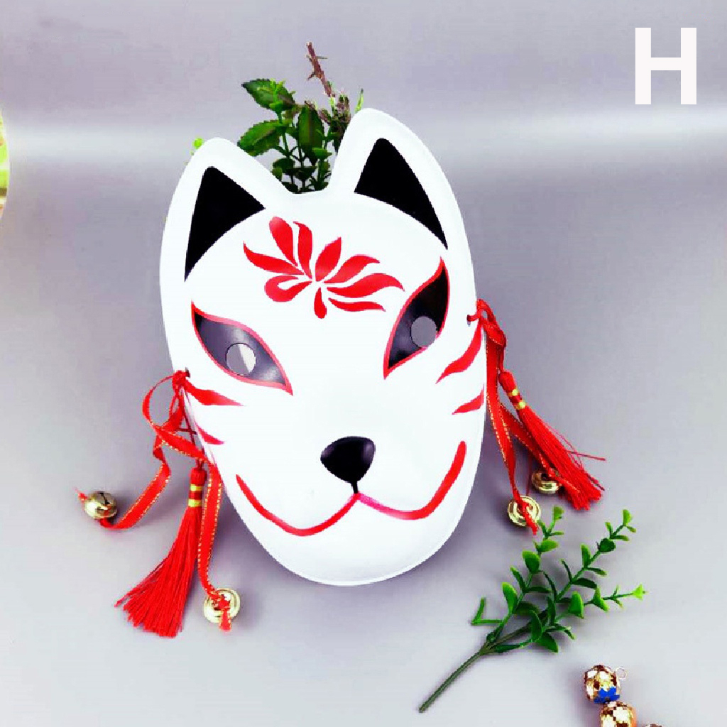 CSP138 – Topeng Kitsune Rubah Fox Jepang Cosplay Harajuku Full Face