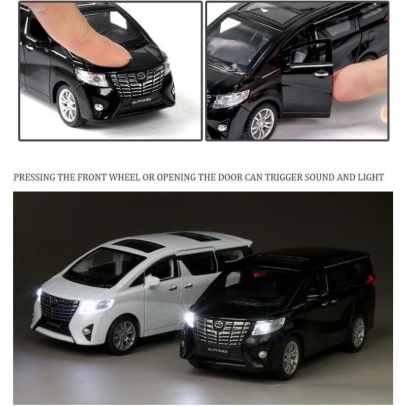 Diecast Mobil Toyota Alphard Miniatur Mobil Mainan Pajangan