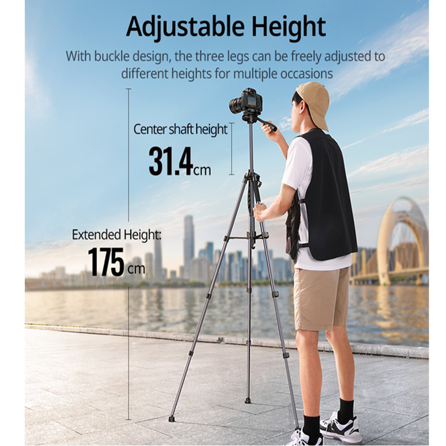 UGREEN Professional Tripod Camera HP Monopod Portable Kamera DSLR Mirrorless dan Smartphone