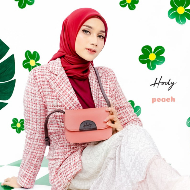 Tas Wanita Selempang HODY Mona Bag Peach Sling Bag Slempang Premium