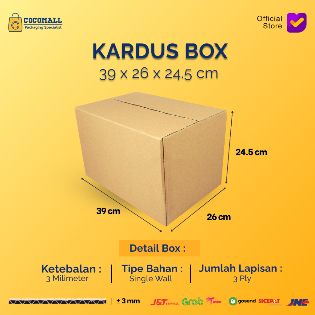 

Kardus Karton Box 39x26x24,5 CM Dus Packing Packaging Polos