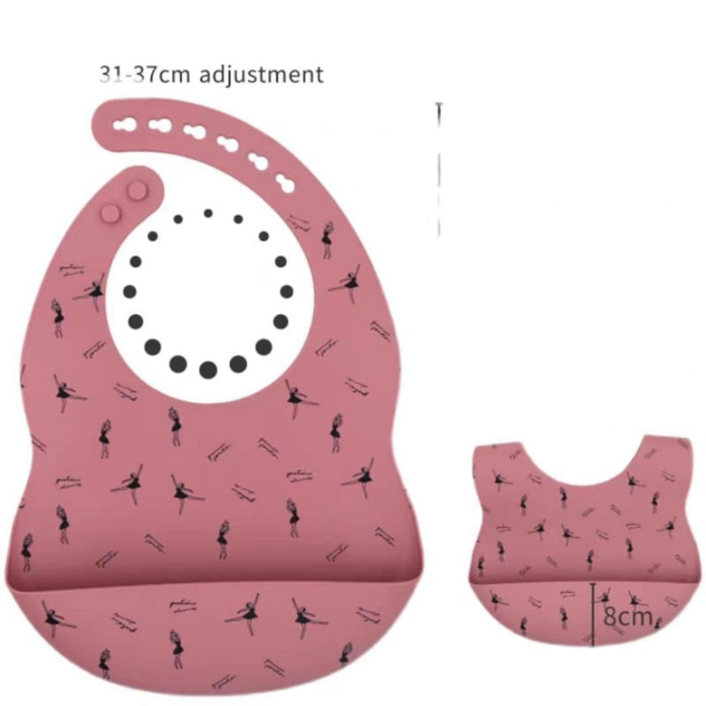 Premium Baby Bibs Silikon Celemek Makan Bayi Feeding Silicone OLL-YSN201