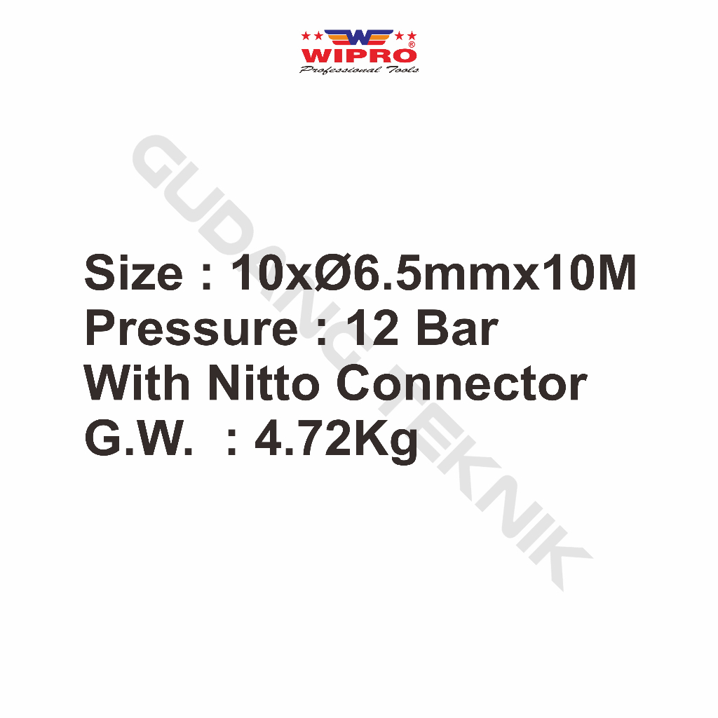 Semprotan Selang Air Gulungan Taman Set 10M WIPRO GS-1 / Kepala Selang Semprot Air 10 Meter GS1 - Garden Water Hose Reel WIPRO